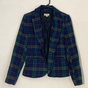 Women's Plaid Blazer Suit Jacket